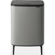 Bo Touch Bin Hi, met 2 binnenemmers, 2 x 30 liter - Mineral Concrete G...