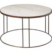 Tower living Iron coffee round table w marble top 81x81x48