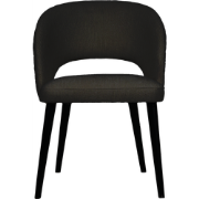 PTMD Abierto Black Nanci Fabric Dining Chair