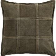 PTMD Cobie Green Suede Leather Cushion Square S