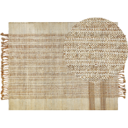 Beliani ORTAOBA - Gevlochten-Beige-Jute