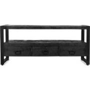 Benoa Britt 3 Drawer TV Cabinet Black 150 cm