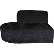 PTMD Lujo Sofa Anthracite Fiore Fabric Left Ottoman