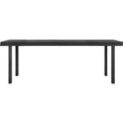 DTP Home Dining table Beam BLACK,78x225x100 cm, 8 cm recycled teakwood...