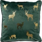 Geen merk DEER - Kussenhoes 45x45 cm - velvet - kerst - Mountian View ...