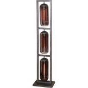 AnLi Style Vloerlamp 3L tower smoke glas-geperforeerd staal