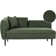 Beliani CHEVANNES - Chaise longue-Groen-Bouclé