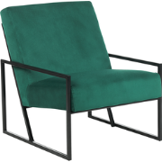 Beliani DELARY - Fauteuil-Groen-Fluweel