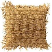 Dutch Decor ANTONIO - Kussenhoes 45x45 cm - effen kleur met raffia - N...