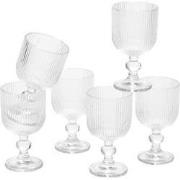 Mica Decorations Merlot Wijnglas - Set van 6 - 250 ml - Glas - Transpa...