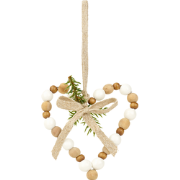 Hangende harten in bruin, groen en beige hout H11