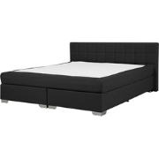 Beliani ADMIRAL - Tweepersoonsbed-Zwart-Polyester