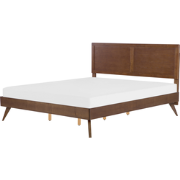 Beliani ISTRES - Tweepersoonsbed-Donkere houtkleur-MDF