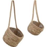 Mica Decorations Anne Hangende Bloempot - Set van 2 - H20 x Ø25 cm - Z...