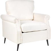 Beliani VIETAS - Fauteuil-Wit-Polyester