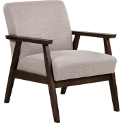 Beliani ASNES - Fauteuil-Grijs-Polyester