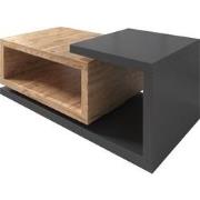 Meubella Salontafel Bello - Eiken - Antraciet - 120 cm