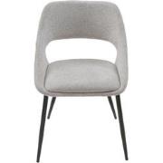 Set van 2 stoelen in stof met metalen onderstel L51 cm - ELODIE