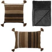 Dutch Decor VOORDEELSET   FAR FAR AWAY - Set van 2 kussens en 1 plaid ...