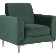 Beliani FENES - Fauteuil-Groen-Fluweel