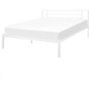 Beliani CUSSET - Tweepersoonsbed-Wit-Staal