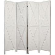 LW Collection LW Collection Kamerscherm 4 panelen hout wit 170X160CM -...