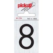 Route alulook 60 x 44 mm Sticker zwarte cijfer 8 pick up