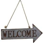 Wanddeco Bordje Welcome 64x66 cm