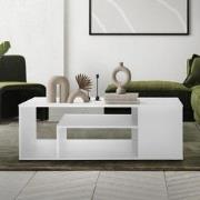 ML-Design Salontafel in wit 110 x 50 x 41 cm, Ruime salontafel met 4 p...