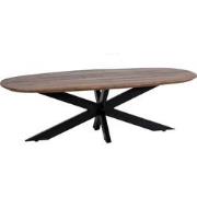 Salontafel Bruin - 130x70x40cm - Mangohout - Tafel Omar