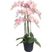 Orchidee kunstplant 9-tak 110 cm, roze