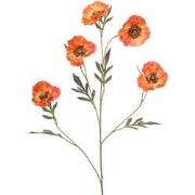 Kunstbloem poppy orange, 113 cm