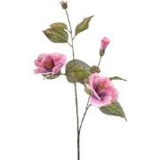 Kunstbloem hibiscus pink, 100 cm