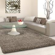 Tapijtenloods Basic Shaggy vloerkleed Taupe Hoogpolig- 200x290 CM