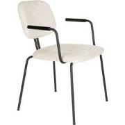 Housecraft Living Bouton Eetkamerstoelen met armleuning Off White - Se...