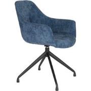 Housecraft Living Wiz Eetkamerstoelen Draaibaar Blauw - Set van 2