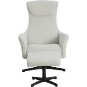 Relaxfauteuil Katie Off-White met Voetenbankje - Giga Meubel