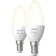 Hue kaarslamp warmwit licht 2-pack E14