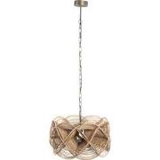 PTMD Yena Natural Rattan Hanging Lamp Twisted Design