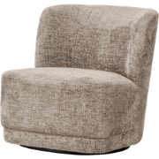 WOOOD Atty Draaifauteuil - Polyester - Zand - 75x74x65