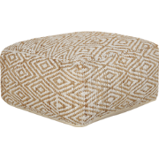 Beliani MASKI - Poef-Beige-Jute, Polyester