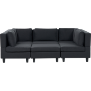 Beliani UNSTAD - Modulaire Sofa-Zwart-Polyester