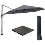 Garden Impressions Hawaii zweefparasol Ø350 cm carbon black / donker g...