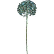 Kunstmatige glitter allium stengel blauw H90