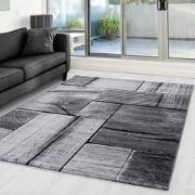 Tapijtenloods Parma Design Vloerkleed Zwart / Grijs Laagpolig- 160x230...