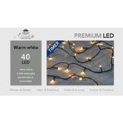 3 stuks - Kerstverlichting buiten 40 lampjes warm wit