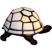 LumiLamp Tiffany Tafellamp Schildpad 22x18x16 cm  Beige Glas Tiffany L...