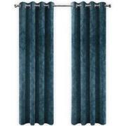 LW Collection LW Collection Gordijnen Donkerblauw Velvet Kant en klaar...