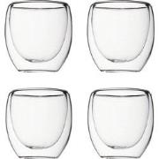 Krumble Espresso glas dubbelwandig set van 4