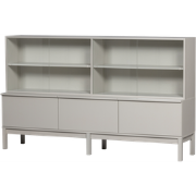 WOOOD Klink Dressoir/Vitrinekast - Grenen - Mist - 120x200x46